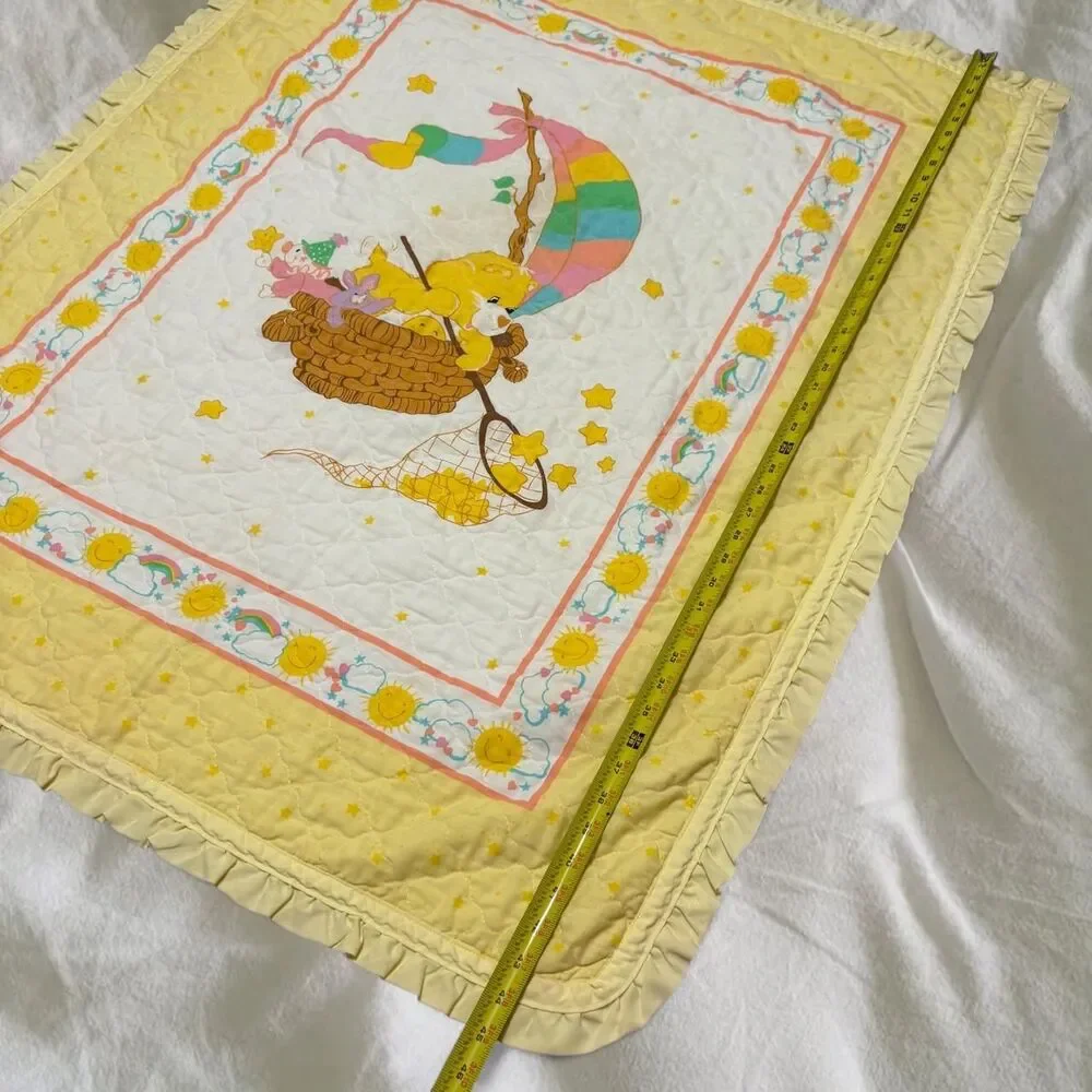Vintage Care Bear Baby Pastel Kids Y2K Character Quilt